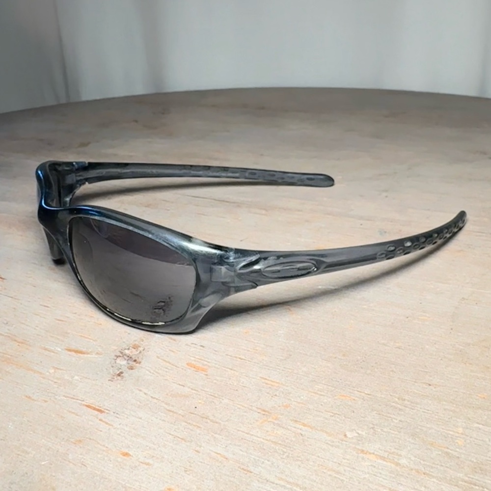 Vintage Oakley Fives Smoke Gray Wrap Sunglasses - Picture 2 of 8